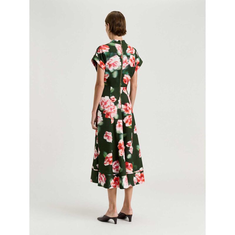 Veronika Maine Pink Haze Floral Midi Dress image number 1